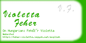 violetta feher business card